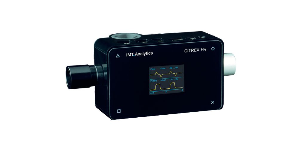 Analizador de flujo y presión CITREX H4, compacto y fácil de usar